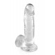 Realistické dildo s varlaty Pure Jelly 20 x Ø 4 cm