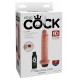 Realistické stříkající dildo King Cock 22 cm