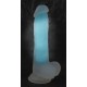 Svítící dildo 💡 s přísavkou Glow in the Dark 20,5 x Ø 4 cm